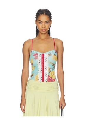 Free People x REVOLVE Here And There Bodysuit in Multi. Size XS. Also in S, M, L, XL.