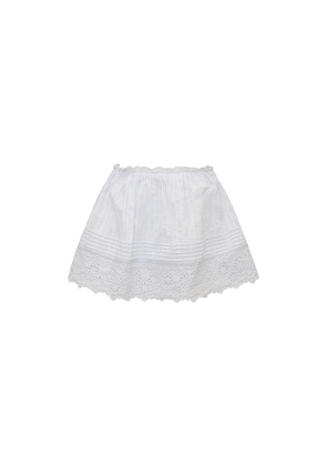 LoveShackFancy Kids Mini Sani Skirt in Blue. Size 6. Also in 2, 3, 4, 5.