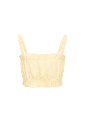 LoveShackFancy Tween Ken Top in Lemon. Size 7. Also in 8, 9, 10, 12, 14.