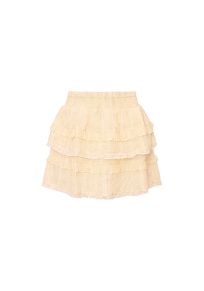 LoveShackFancy Tween Billie Skirt in Lemon. Size 7. Also in 8, 9, 10, 12, 14.
