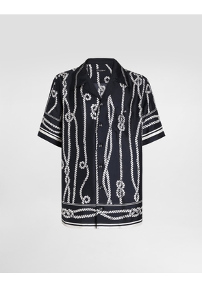 Dolce & Gabbana Marina-print Silk Twill Hawaii Shirt - Man Shirts Multicolor 41