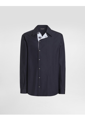 Dolce & Gabbana Martini Cotton Poplin Shirt - Man Shirts Blue 40