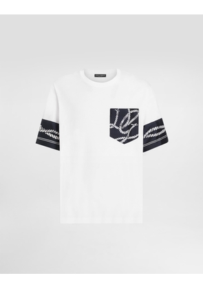 Dolce & Gabbana Cotton T-shirt With Marina-print - Man T-shirts And Polos Multicolor 44