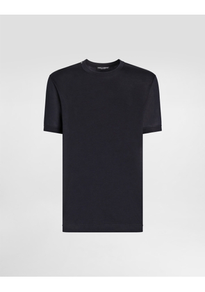 Dolce & Gabbana Silk Jersey T-shirt - Man Collection Blue 48