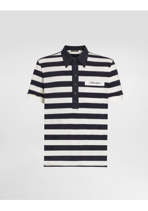 Dolce & Gabbana Striped Jersey Polo Shirt - Man Collection Multicolor 54