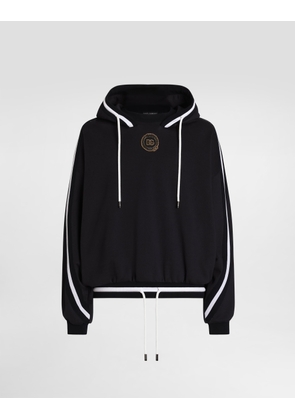 Dolce & Gabbana Cotton Hooded Sweatshirt - Man Collection Blue S
