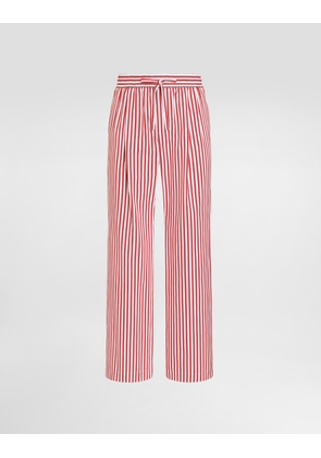 Dolce & Gabbana Striped Poplin Trousers - Man Collection Multicolor 48
