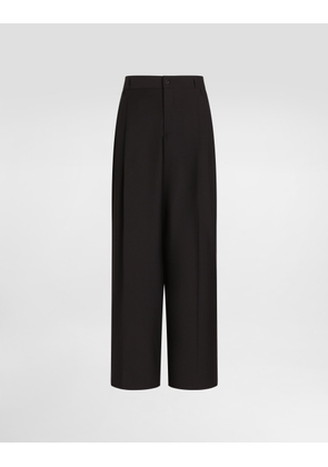 Dolce & Gabbana Wool Faille Trousers - Man Collection Blue 50