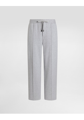 Dolce & Gabbana Melange Fleece Jogging Trousers - Man Collection Gray 48