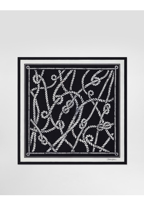 Dolce & Gabbana 70x70 Marina-print Silk Twill Scarf - Man Collection Multicolor Pz