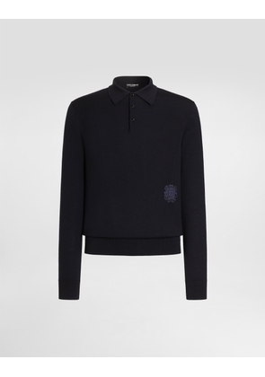 Dolce & Gabbana Virgin Wool Polo Shirt - Man Collection Blue 52