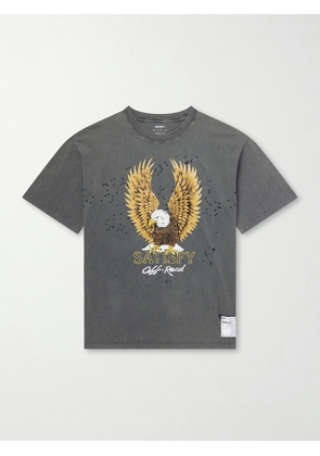 Satisfy - Logo-Print Distressed MothTech™ Cotton-Jersey T-Shirt - Men - Gray - XS