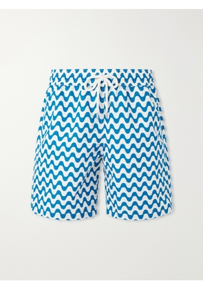 Frescobol Carioca - Santos Straight-leg Printed Swim Shorts - Men - Blue - S