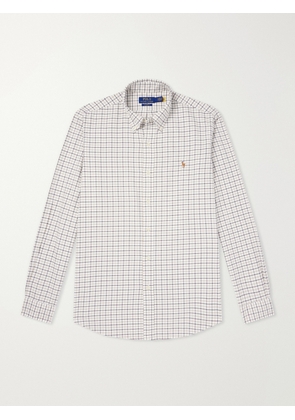 Polo Ralph Lauren - Logo-Embroidered Checked Cotton Shirt - Men - Brown - XS