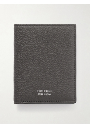 TOM FORD - Full-Grain Leather Bifold Cardholder - Men - Gray