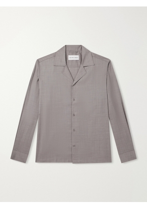 Frescobol Carioca - Safra Camp-Collar Wool Shirt - Men - Brown - S