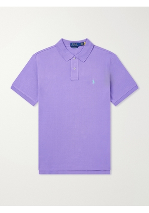 Polo Ralph Lauren - Logo-Embroidered Cotton-Piqué Polo Shirt - Men - Purple - XS