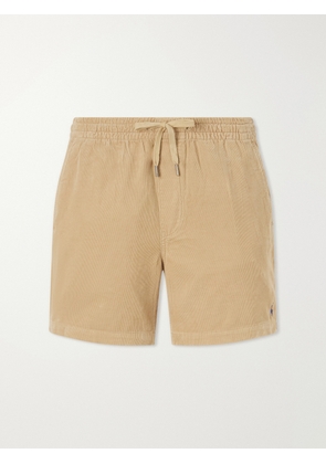 Polo Ralph Lauren - Straight-Leg Logo-Embroidered Cotton-Corduroy Drawstring Shorts - Men - Brown - XS