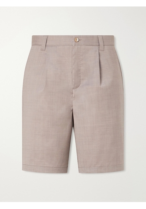 Frescobol Carioca - Serano Pleated Wool Shorts - Men - Brown - UK/US 30