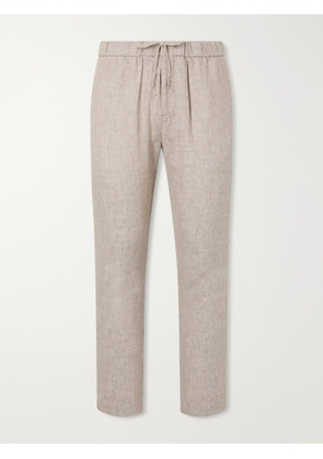 Frescobol Carioca - Oscar Straight-Leg Linen and Cotton-Blend Drawstring Trousers - Men - Brown - UK/US 28