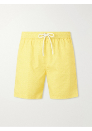 Anderson & Sheppard - Straight-Leg Printed Swim Shorts - Men - Yellow - S
