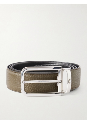 Montblanc - 3.5cm Full-Grain Leather Belt - Men - Green
