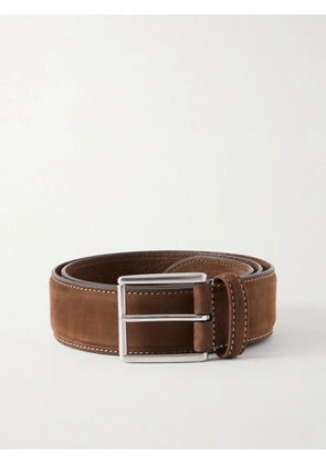 Anderson's - 3cm Suede Leather Belt - Men - Brown - EU 75