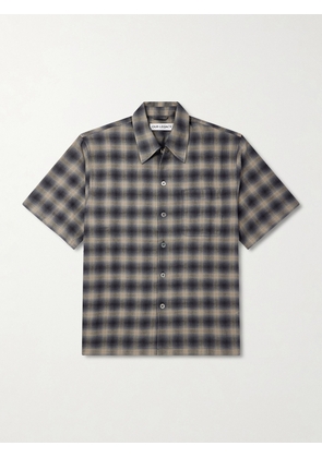 Our Legacy - Checked Cotton and Wool-Blend Shirt - Men - Black - IT 44