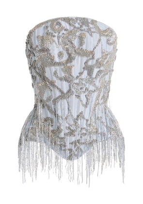 Wiederhoeft Julie Silk Taffeta Corset With Lost Works Embroidery  - Moda Operandi