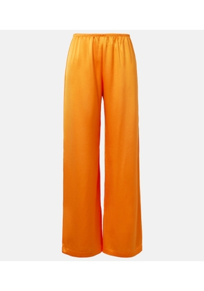 Leset Barb satin wide-leg pants
