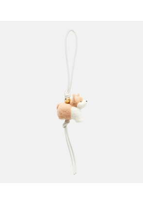 Loewe Corgi leather-trimmed wool bag charm
