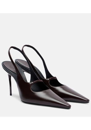 Alaia Drop leather slingback pumps