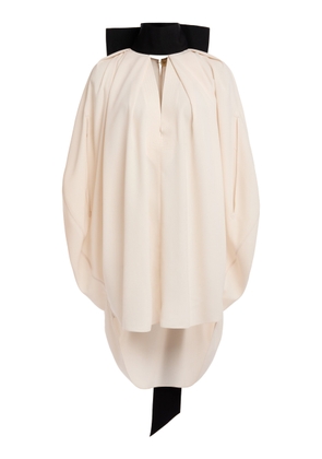 Lanvin Knotted High-Neck Cape Top - Moda Operandi