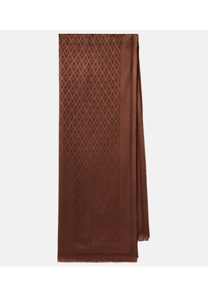 Valentino Toute la V silk and wool scarf