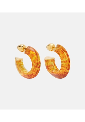 Alaia Edge leopard-print hoop earrings