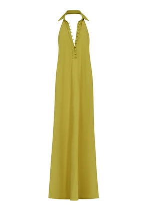 Taller Marmo Gunilla Button Detail Satin Maxi Dress - Moda Operandi