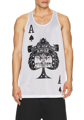 AWGE Nyc Aces Tank Reversible in White & Black - White. Size M (also in S, L, XL/1X).