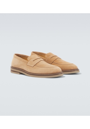 Brunello Cucinelli Suede penny loafers