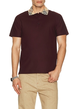 Burberry Evan Polo in Vineyard Red - Red. Size XL/1X (also in S, M, L, XXL/2X).