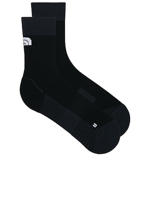 The North Face Trail Run Crew Sock in Tnf Black - Black. Size L (also in S, M).