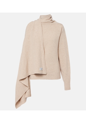 The Attico Scarf-detail virgin wool sweater