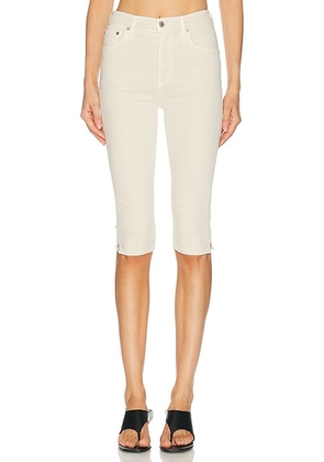 Citizens of Humanity Devin Capri Pants in Almondette - Cream. Size 34 (also in 23, 24, 25, 26, 27, 28, 29, 30, 31).
