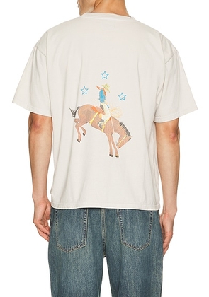 Remington Stone Cowboy 2 Tee in Bone - White. Size L (also in S, M, XL/1X, XXL/2X).