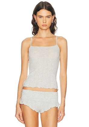 Negative Underwear Whipped Cami Top in Cloud - Grey. Size XS (also in S, M, L, XL/1X, XXL/2X).