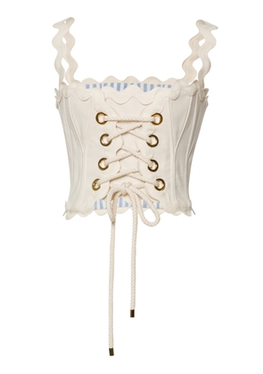 Lena Hoschek Riviera Lace-Up Cotton Corset - Moda Operandi