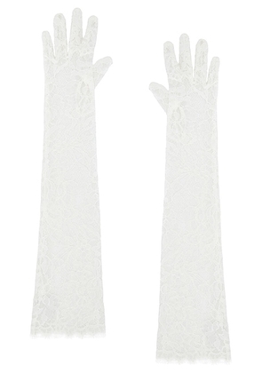 ILA Delia Gloves in White - White. Size all.