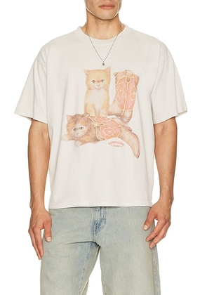 Remington Stone Kittens Tee in Bone - White. Size XL/1X (also in S, M, L, XXL/2X).