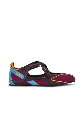 THE ATTICO Floor01 Ballerina Flat in Purple Shades - Purple. Size 39 (also in 37, 37.5, 38, 38.5, 39.5, 40).