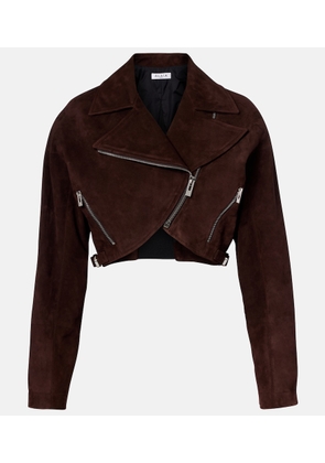 Alaia Cropped suede biker jacket