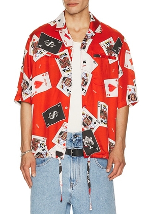 AWGE Drawstring Shirt Ssl in Red - Red. Size 50 (also in 48, 52).